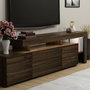 Hanah Home Soporte para TV Beliz Nogal con Luces LED